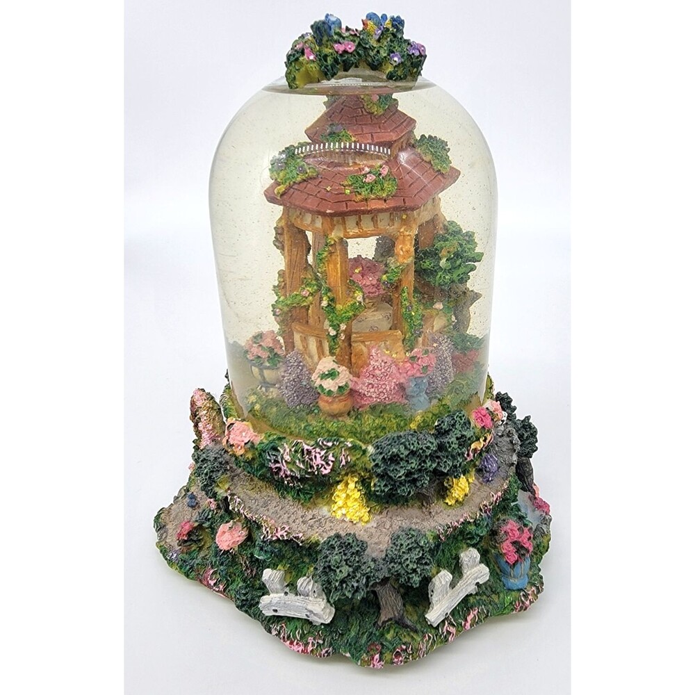Musical Water Snow Globe Gazebo Scene “Some Enchanted Evening” Wind-Up Music Box